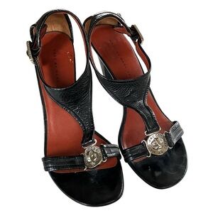 Marc by Marc jacobs Y2K leather t strap logo sandal 38‎ 7.5